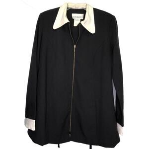 Motherhood Vintage Black Zipper Maternity Jacket Top Small